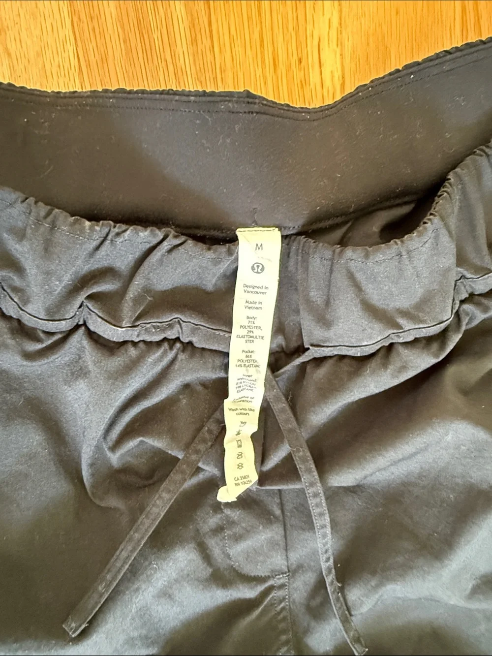 lululemon athletica Black Elastic Drawstring Waist Pants